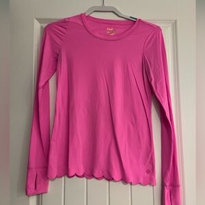 Lilly Pulitzer Luxletic Scalloped Top